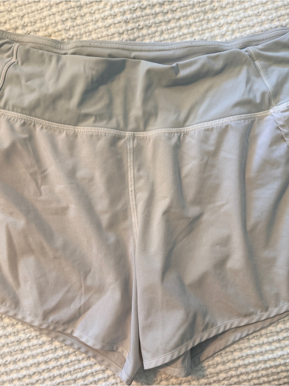 Women’s High-Rise Athletic Shorts in Light Gray